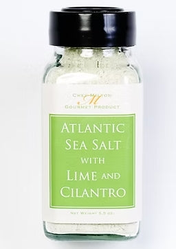 CHEF MILTON GOURMET SALTS- Atlantic Sea Salt with Lime and Cilantro